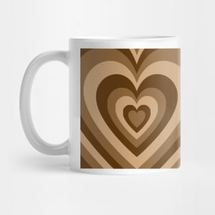 brown retro heart Mug